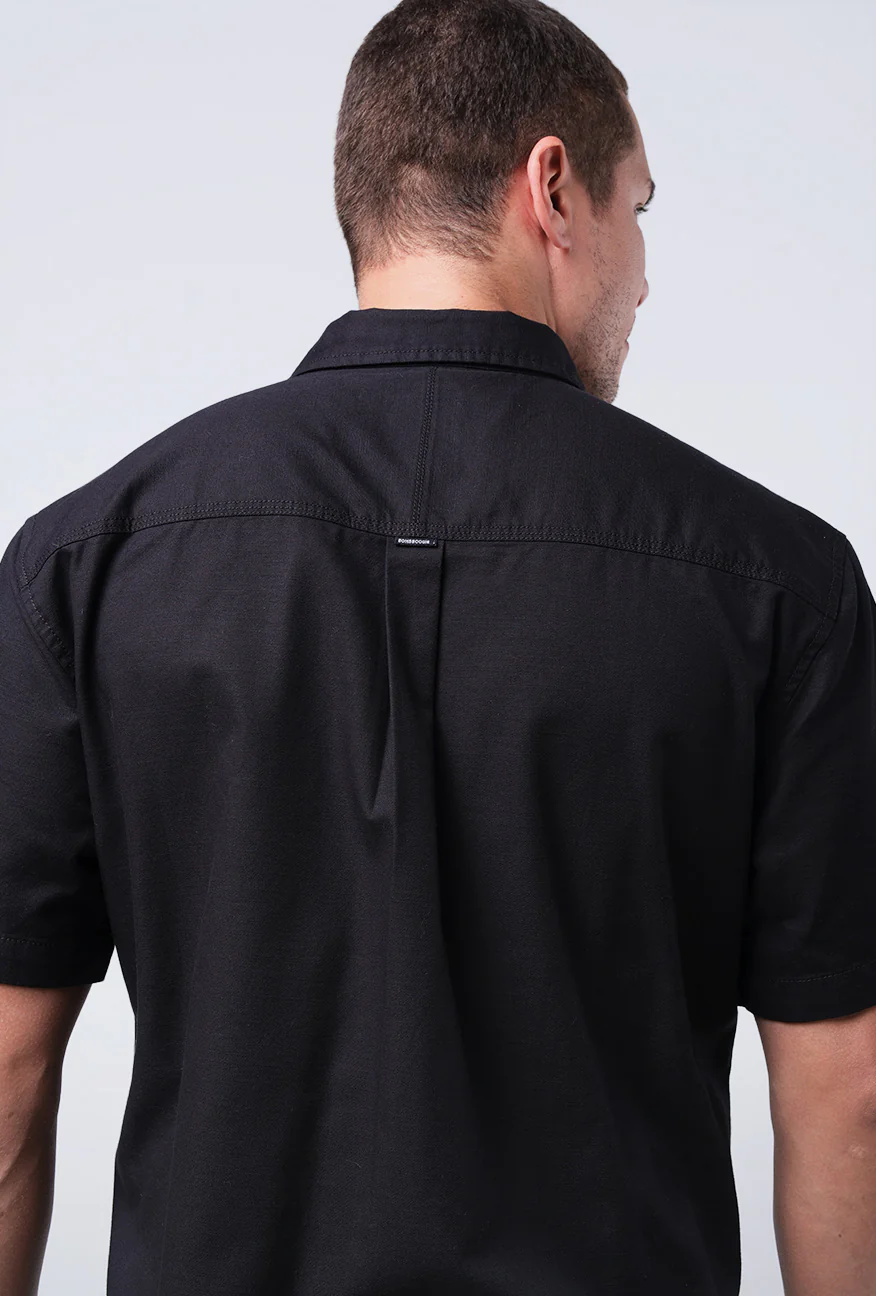 Kemeja Lengan Pendek Mono Black - Image 3