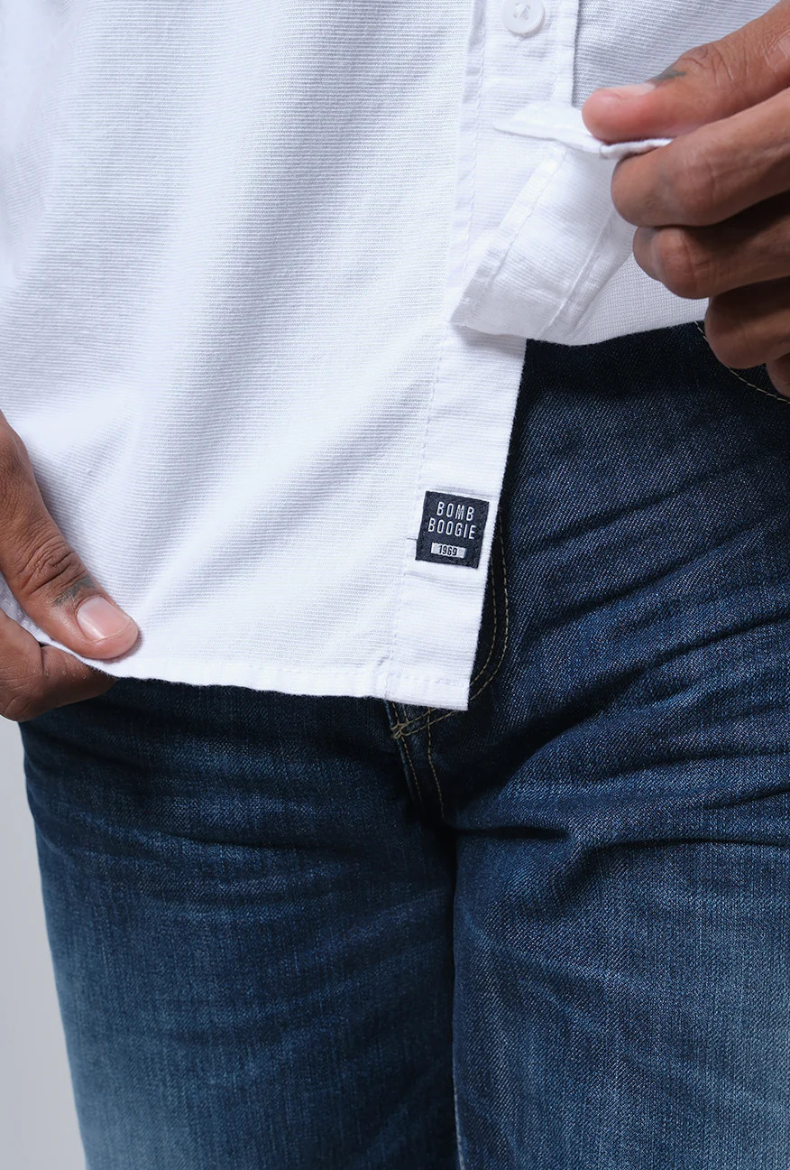 Kemeja Lengan Pendek Omen Offwhite - Image 5