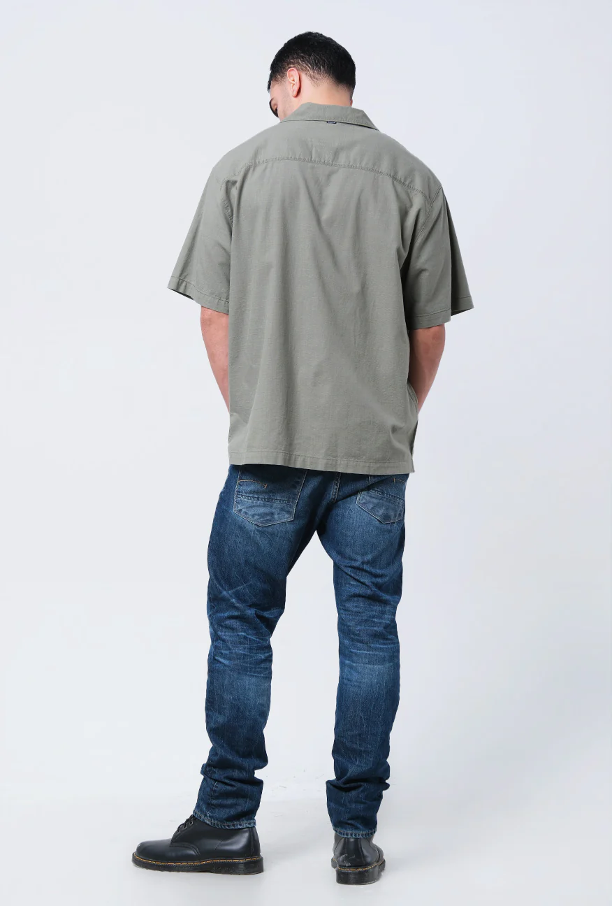 Kemeja Lengan Pendek Regular Croco Green Army - Image 4