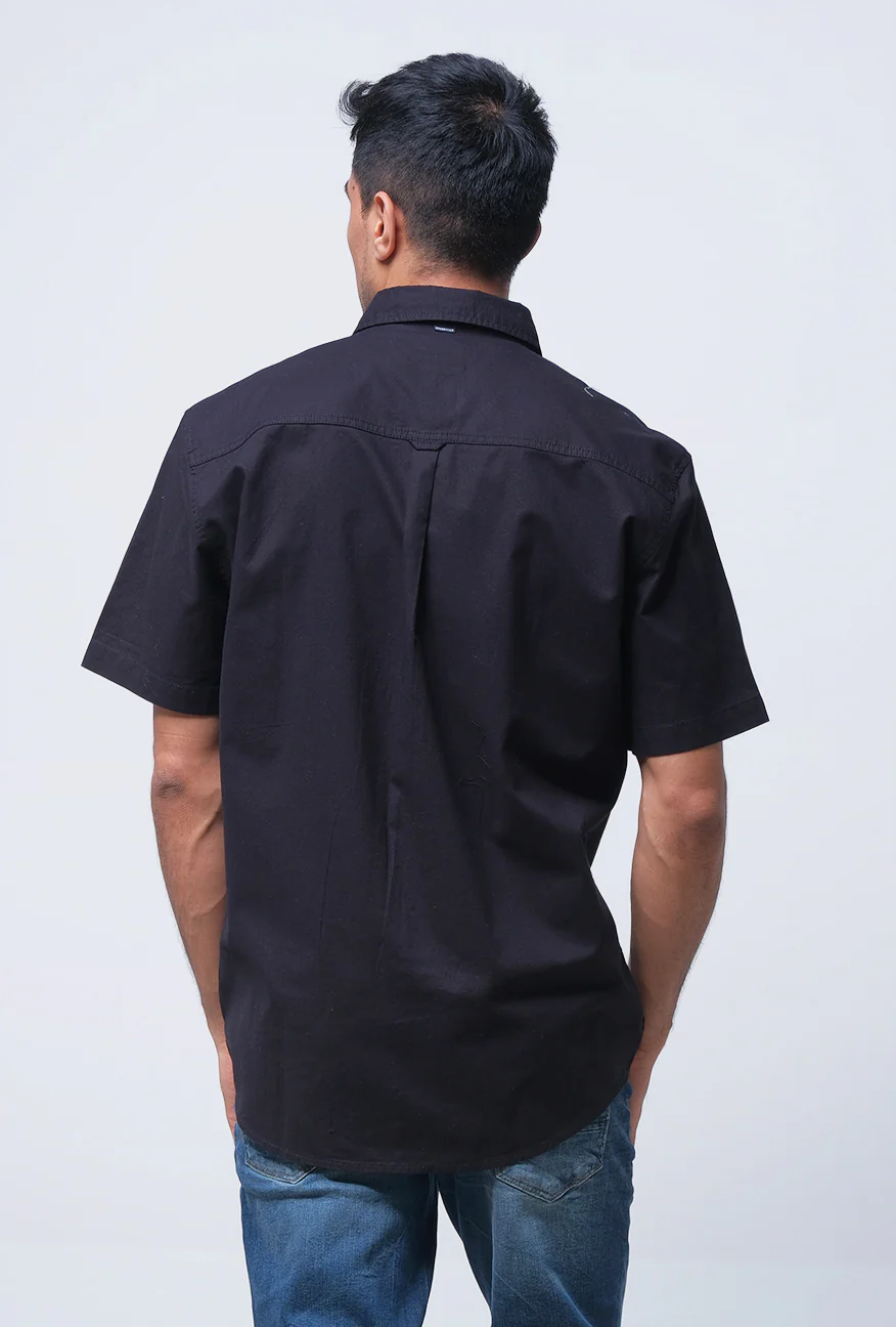 Kemeja Lengan Pendek Regular Dash Black - Image 3