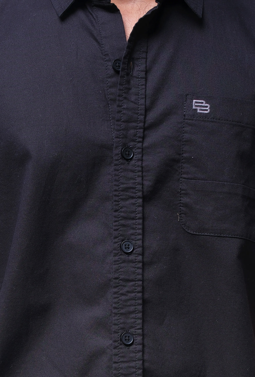 Kemeja Lengan Pendek Regular Dash Black - Image 5