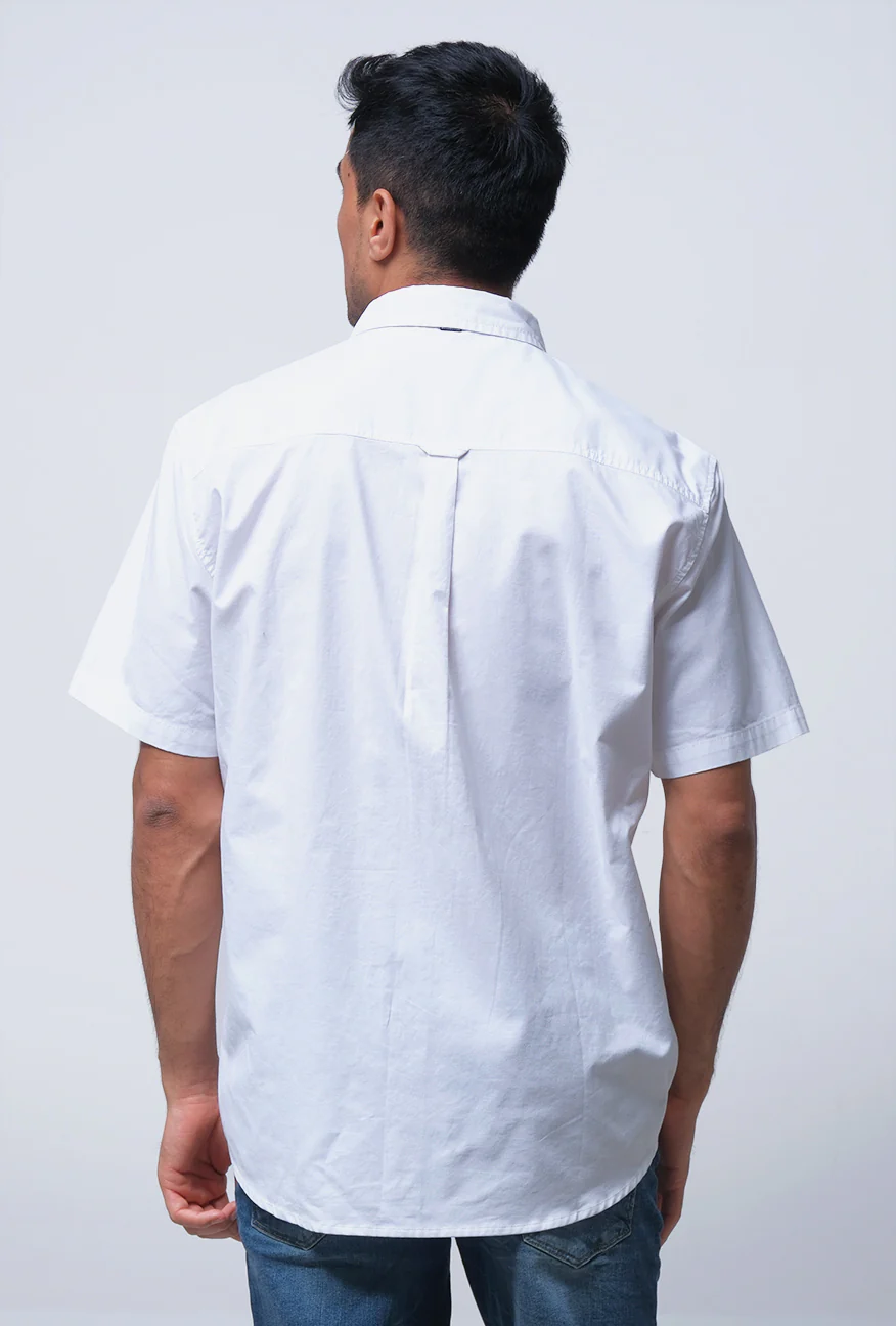 Kemeja Lengan Pendek Regular Dash White - Image 3