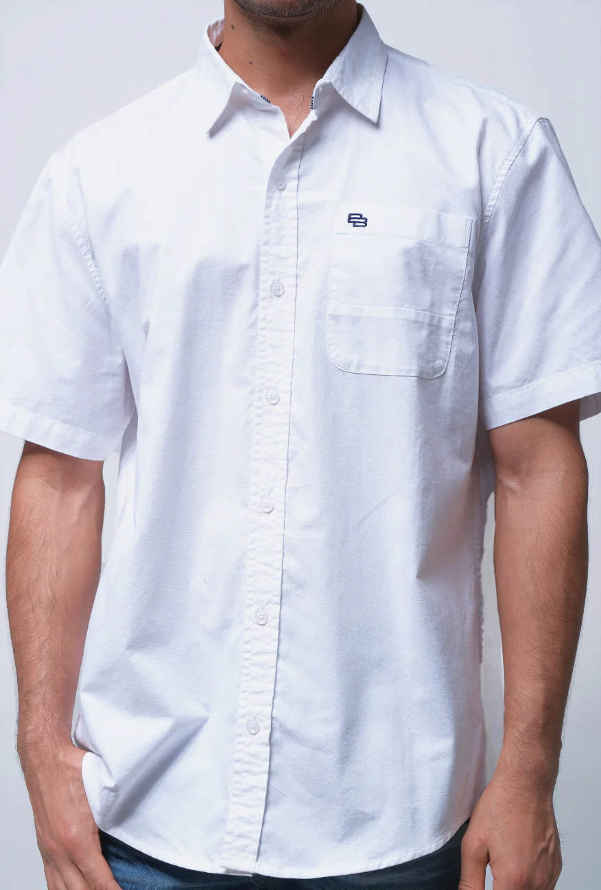 Kemeja Lengan Pendek Regular Dash White - Image 4