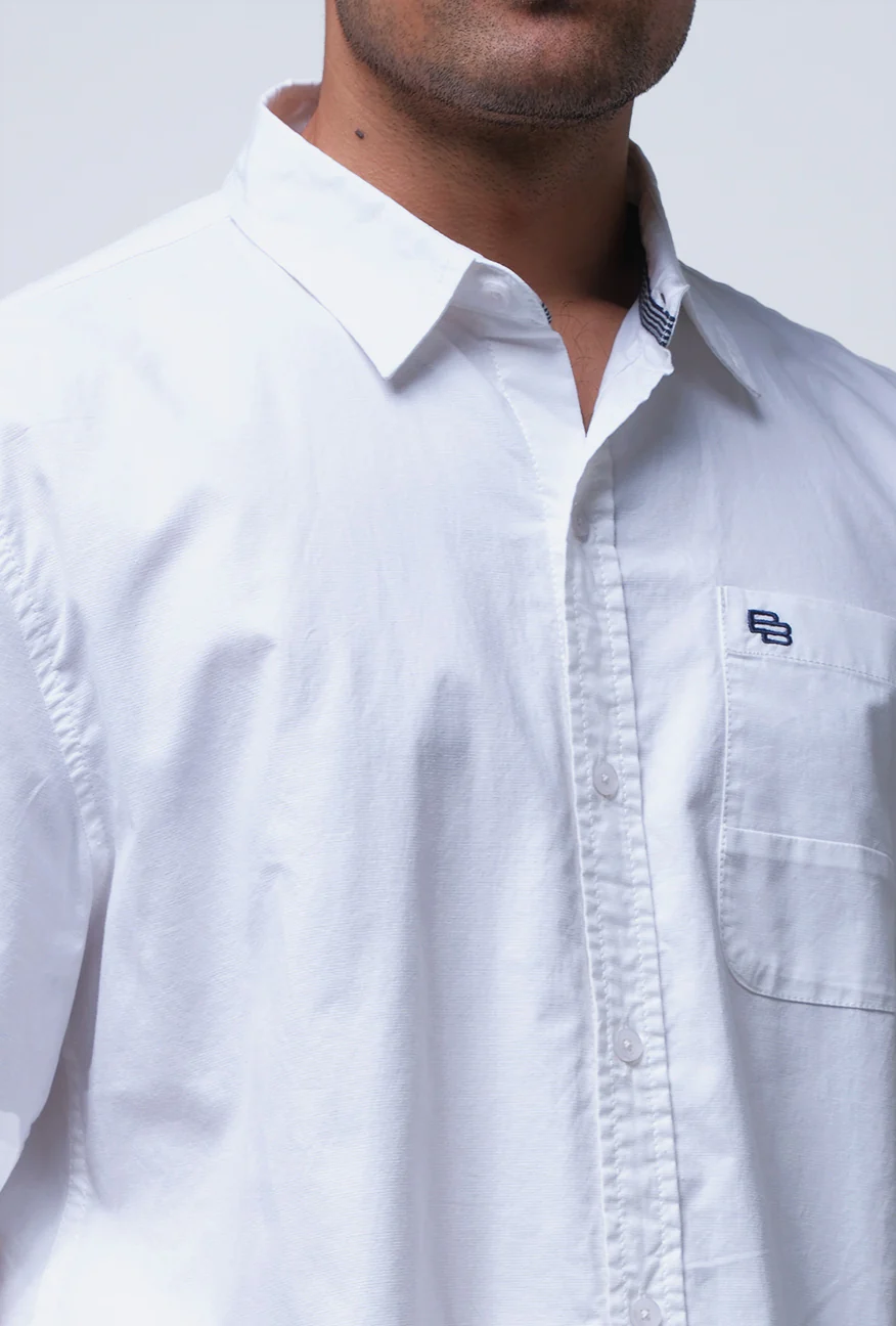 Kemeja Lengan Pendek Regular Dash White - Image 5