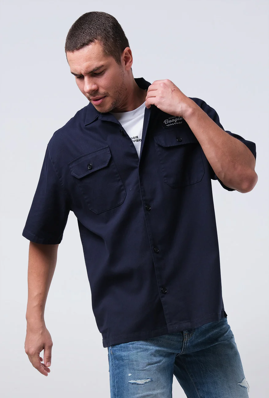 Kemeja Lengan Pendek Regular Epix Dark Navy - Image 2