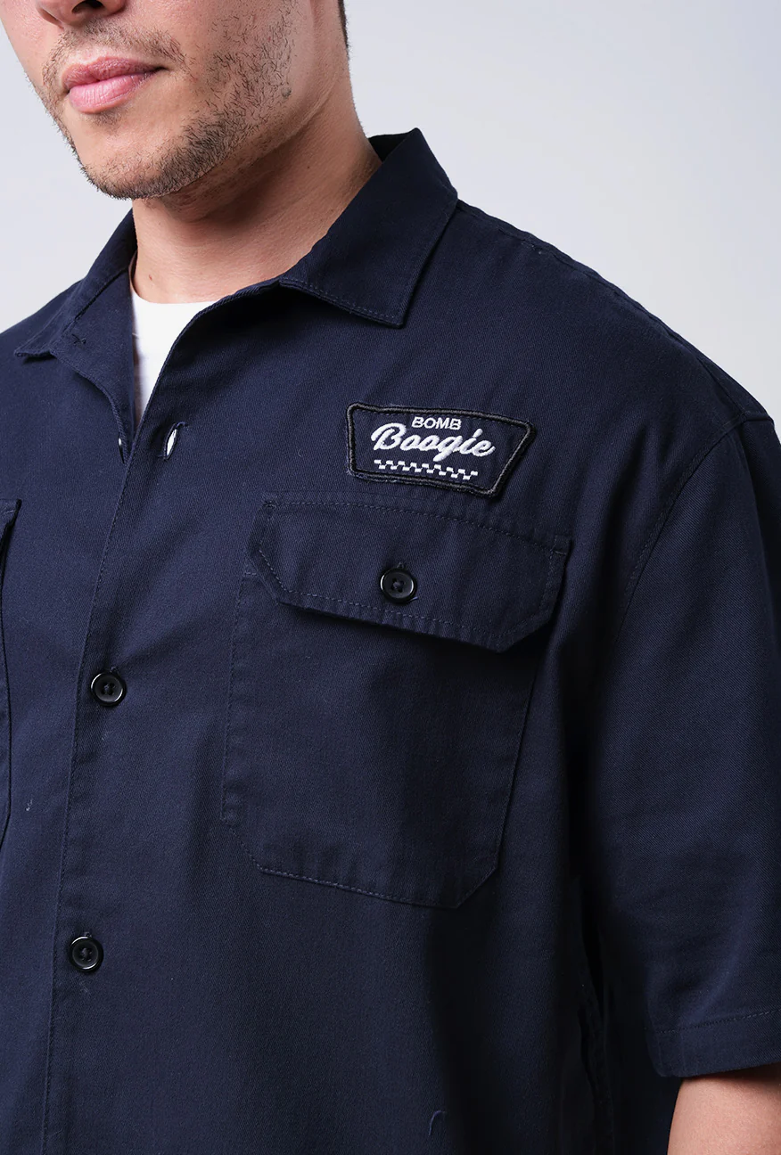 Kemeja Lengan Pendek Regular Epix Dark Navy - Image 3