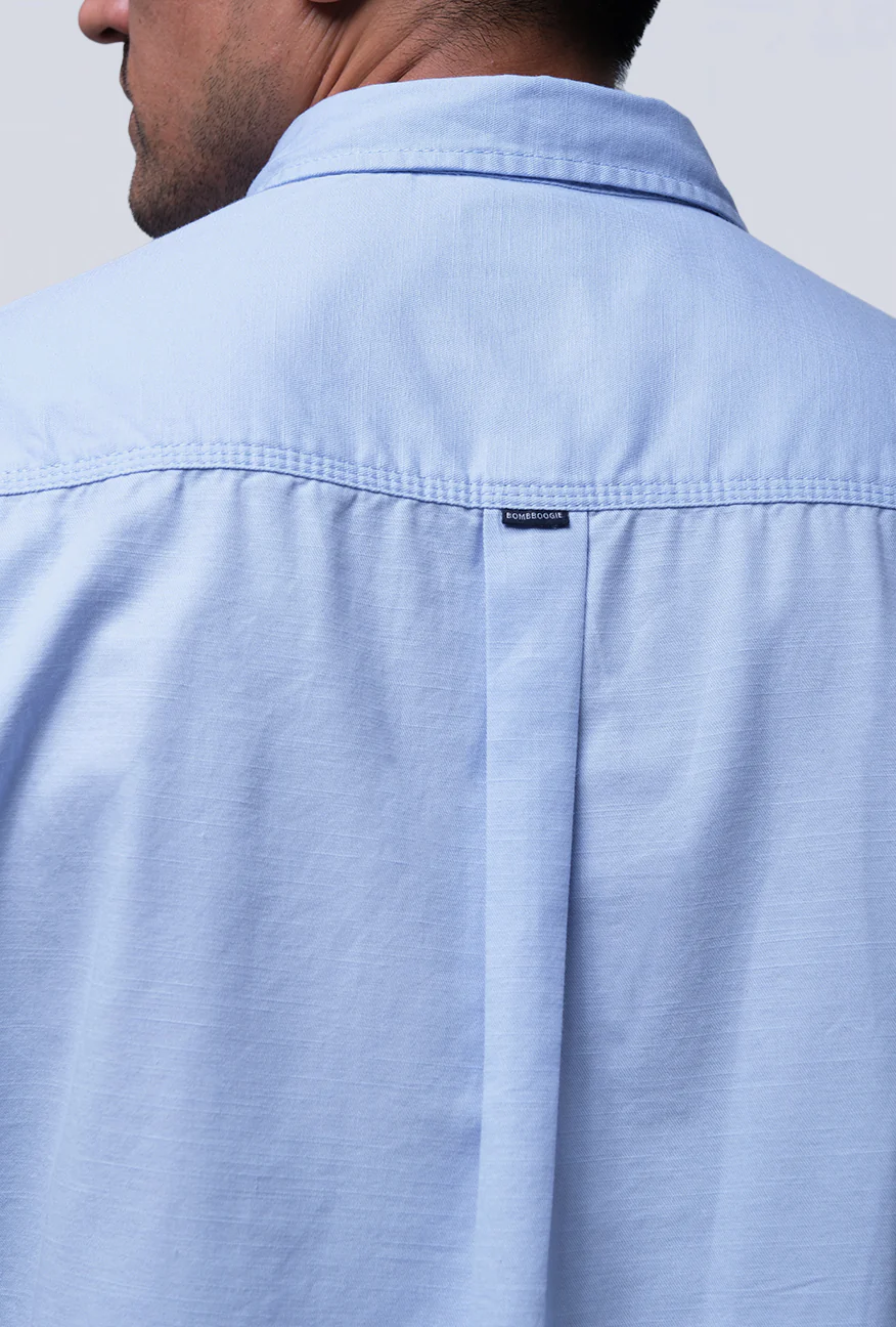 Kemeja Lengan Pendek Regular Migu Light Blue - Image 3