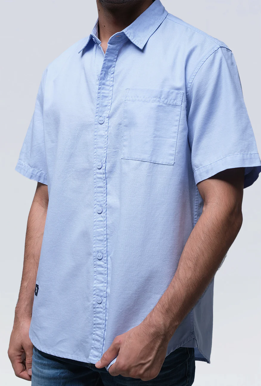 Kemeja Lengan Pendek Regular Migu Light Blue - Image 5