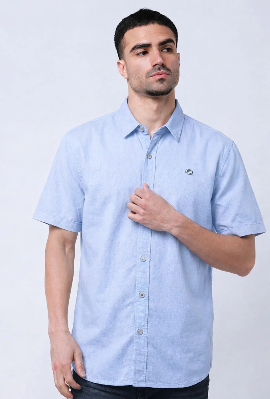 Kemeja Lengan Pendek Regular Molly Light Blue