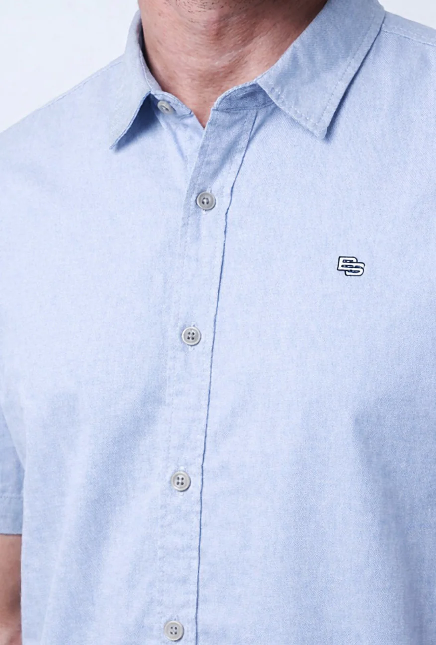 Kemeja Lengan Pendek Regular Molly Light Blue - Image 3