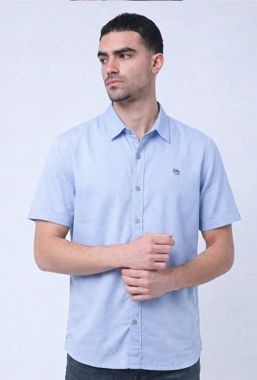 Kemeja Lengan Pendek Regular Molly Light Blue - Image 5