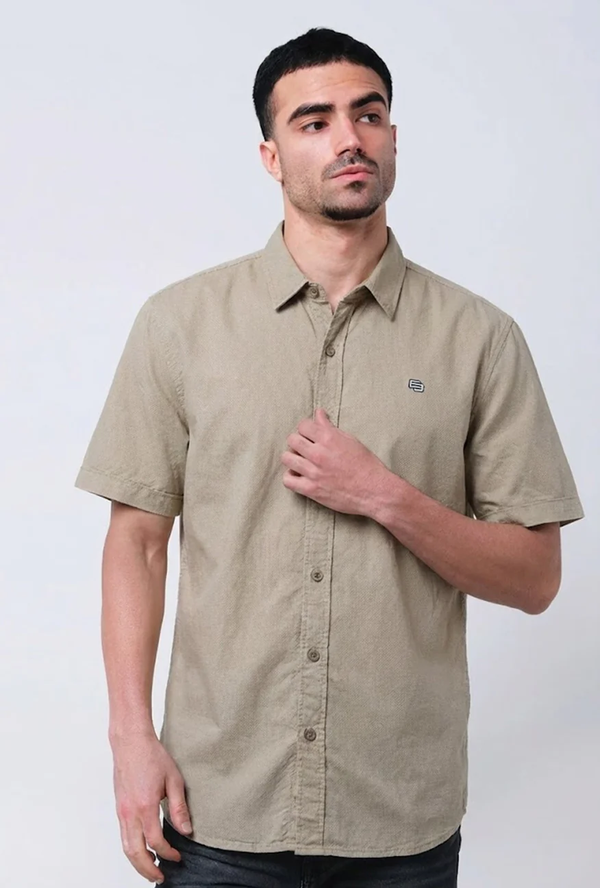 Kemeja Lengan Pendek Regular Molly Olive