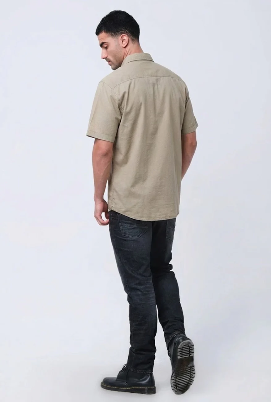 Kemeja Lengan Pendek Regular Molly Olive - Image 2