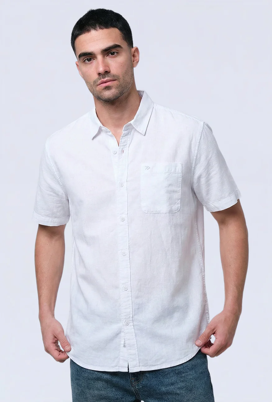 Kemeja Lengan Pendek Regular Mora Offwhite - Image 3