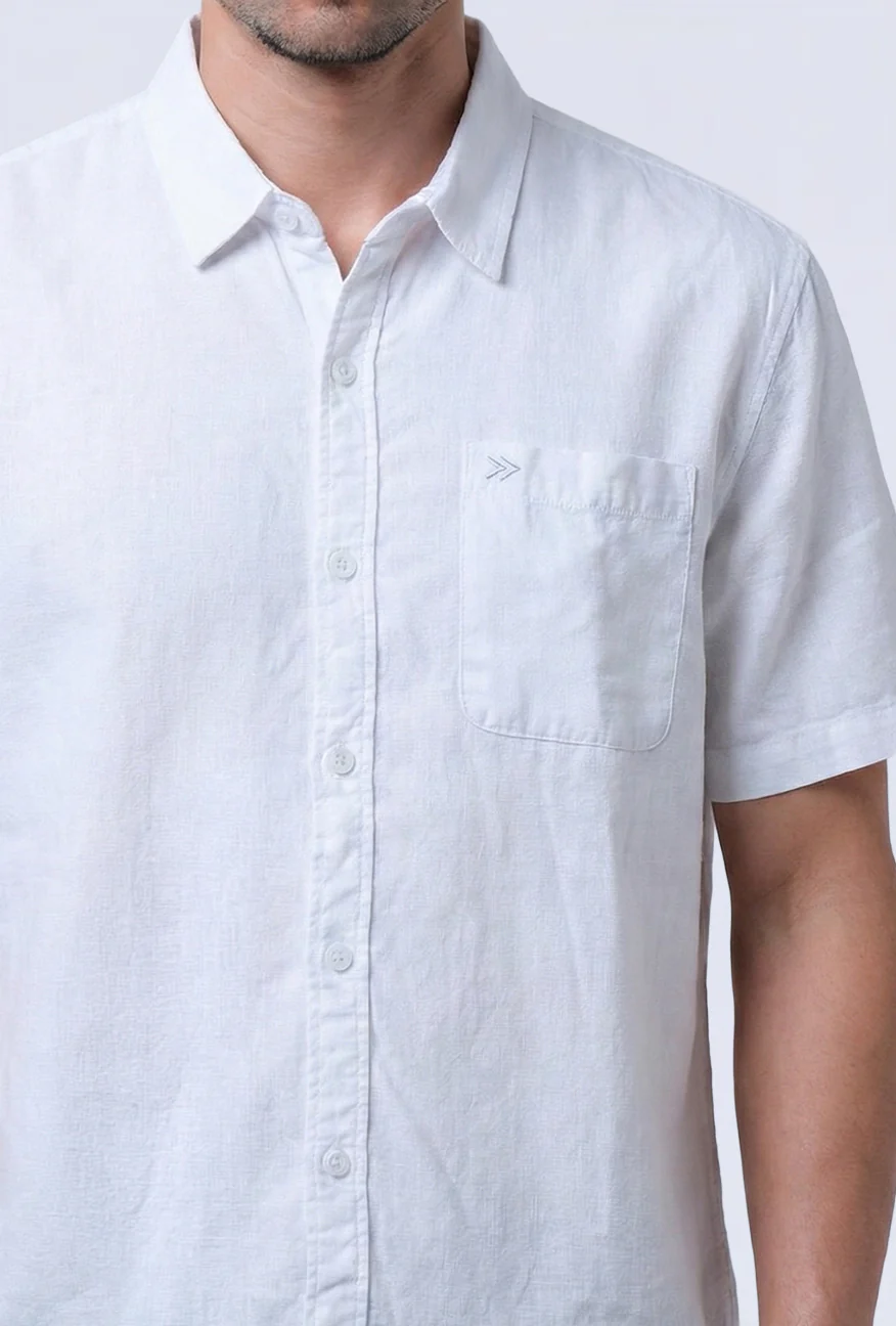 Kemeja Lengan Pendek Regular Mora Offwhite - Image 4