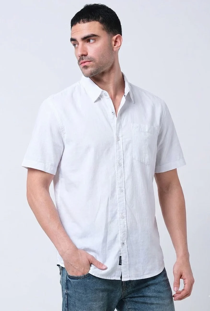 Kemeja Lengan Pendek Regular Mora Offwhite - Image 5