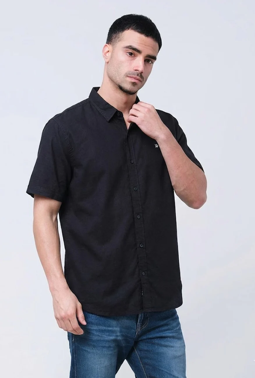 Kemeja Lengan Pendek Regular Zippy Black