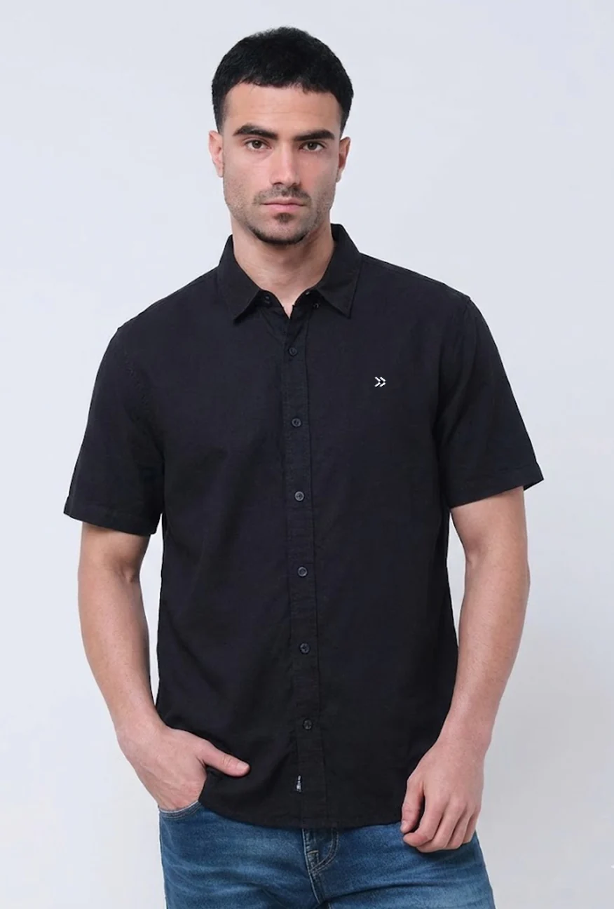 Kemeja Lengan Pendek Regular Zippy Black - Image 3