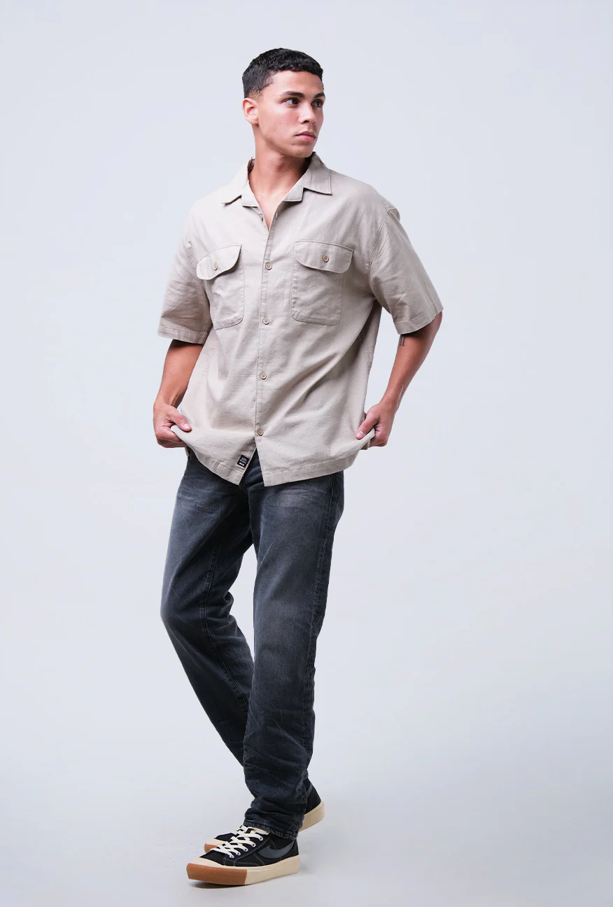 Kemeja Lengan Pendek Zamas Khaki - Image 5