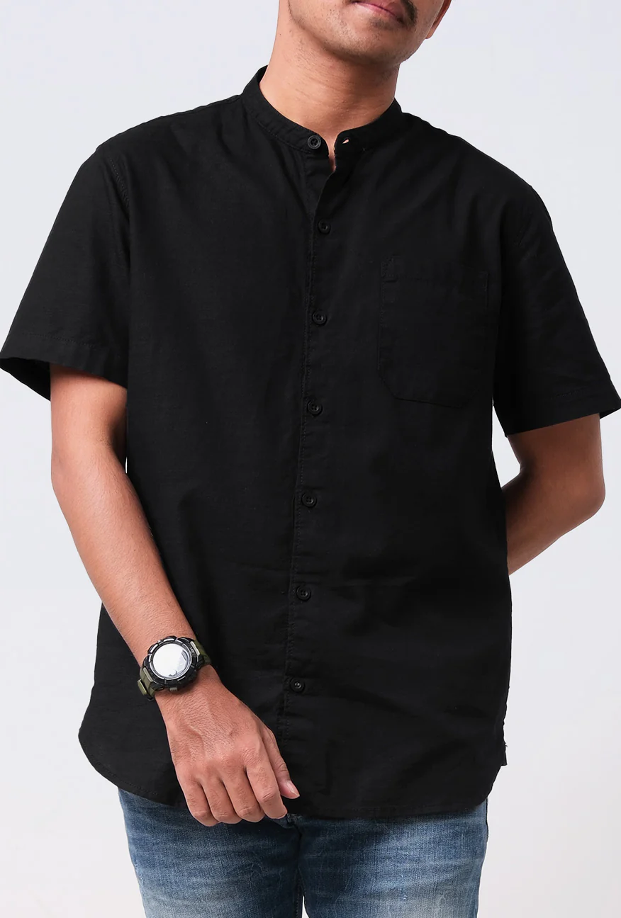 Kemeja Lengan Pendek Regular Warner Black - Image 2