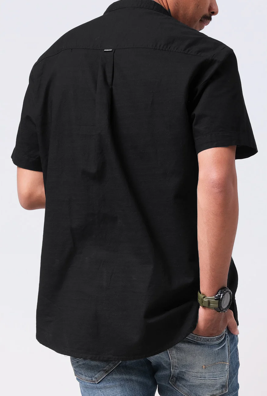 Kemeja Lengan Pendek Regular Warner Black - Image 5