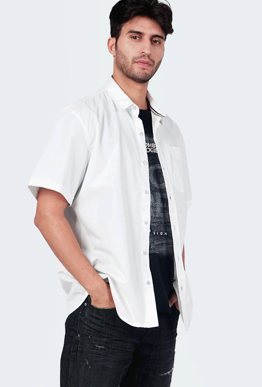 Kemeja Lengan Pendek Regular Eisley Offwhite - Image 3