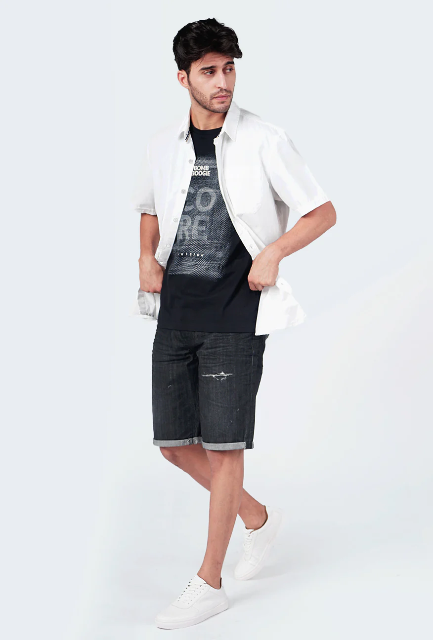 Kemeja Lengan Pendek Regular Eisley Offwhite - Image 4
