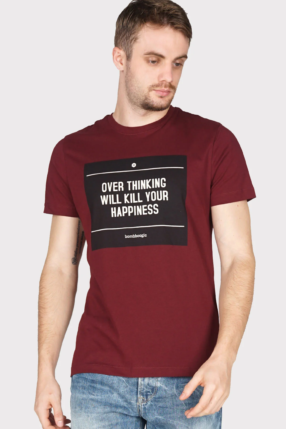 T-Shirt Lengan Pendek Keylargo Maroon