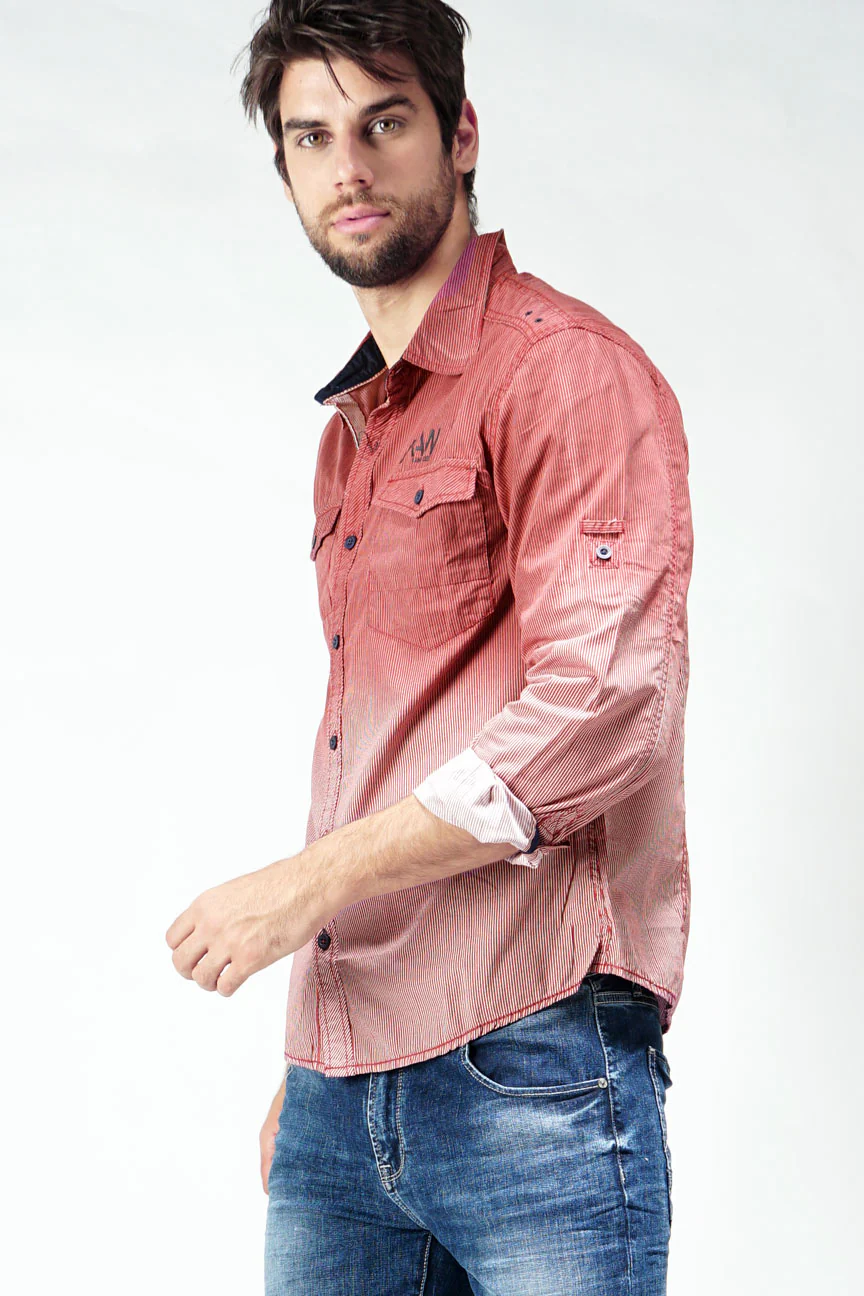 Kemeja Lengan Panjang Red World Red - Image 2