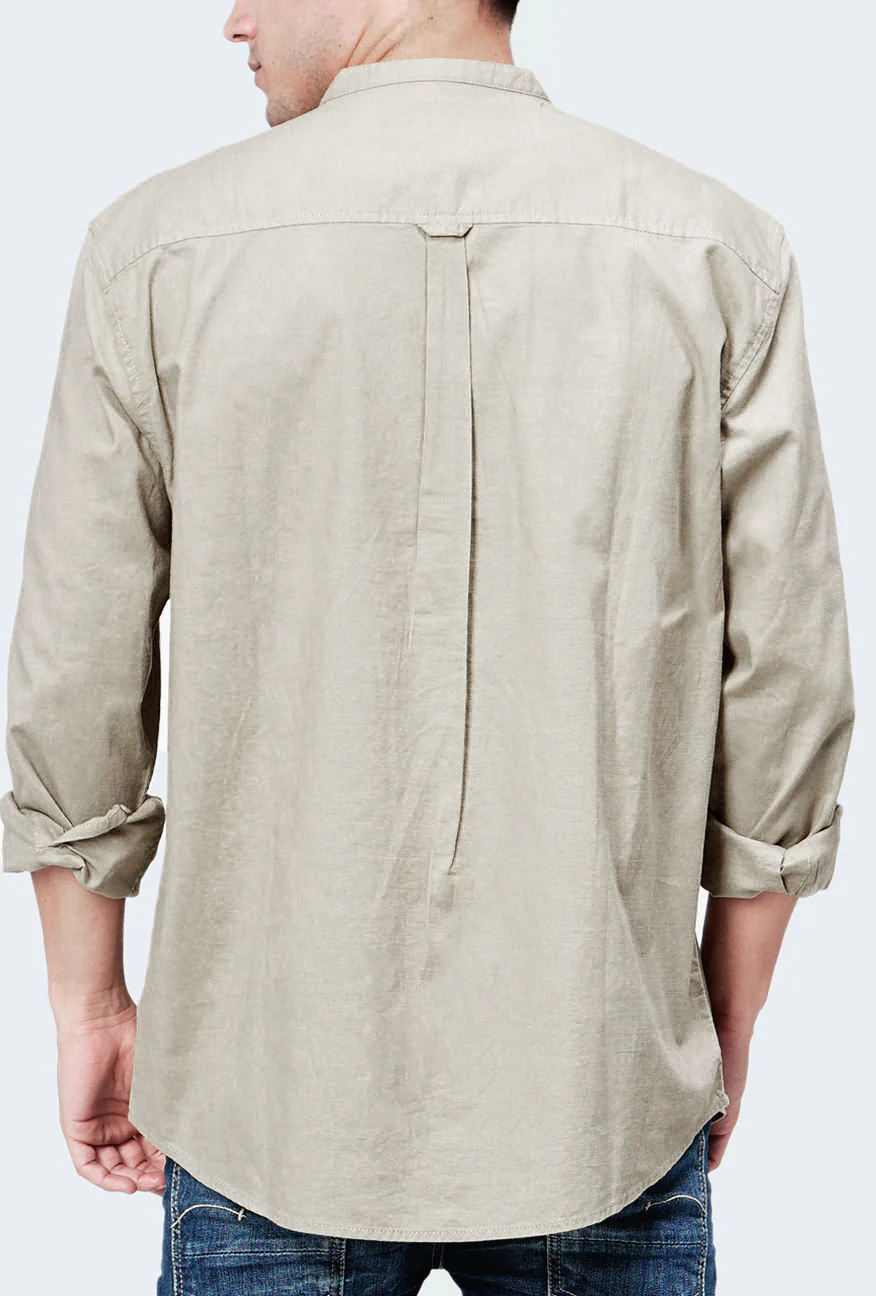 Kemeja Koko Largon Beige Dark Cream - Image 3