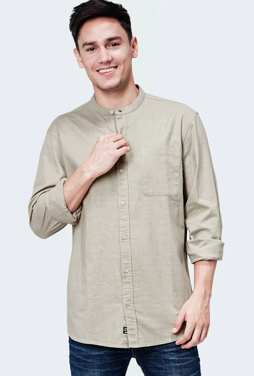 Kemeja Koko Largon Beige Dark Cream - Image 4