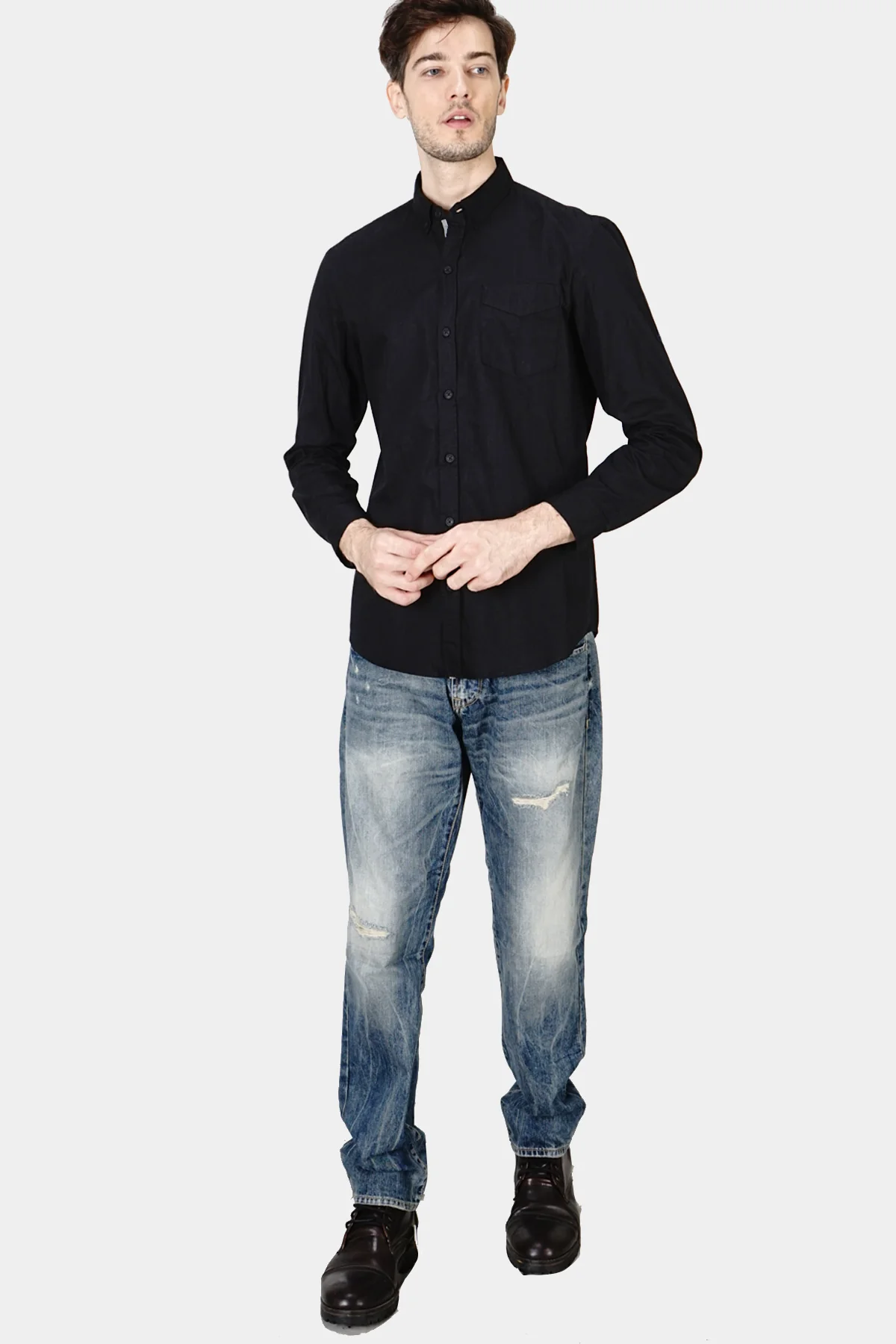 Kemeja Lengan Panjang Lemmy Black Regular - Image 5