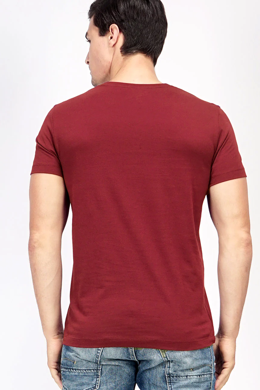 T-Shirt Lengan Pendek Libby Maroon - Image 4