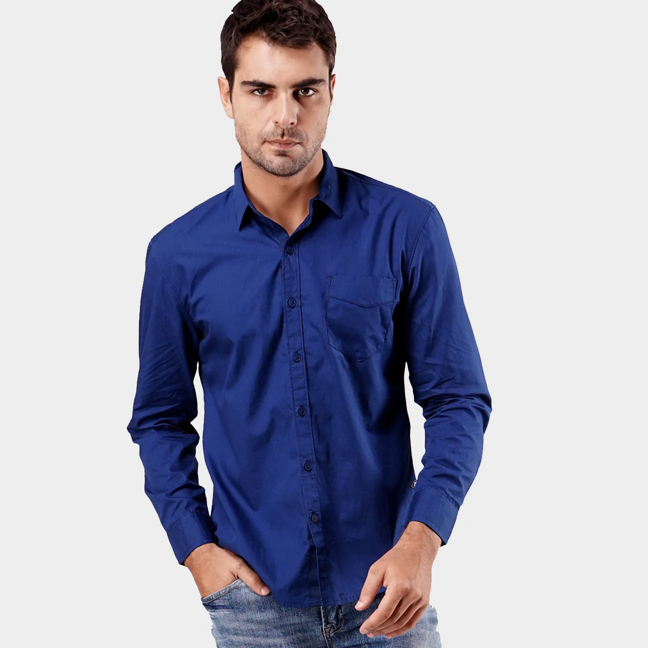 Kemeja Lengan Panjang Light Cancer Navy