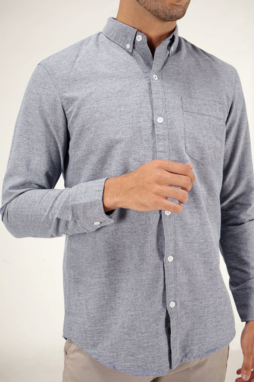 Kemeja Lengan Panjang Light Swift Blue Regular - Image 2
