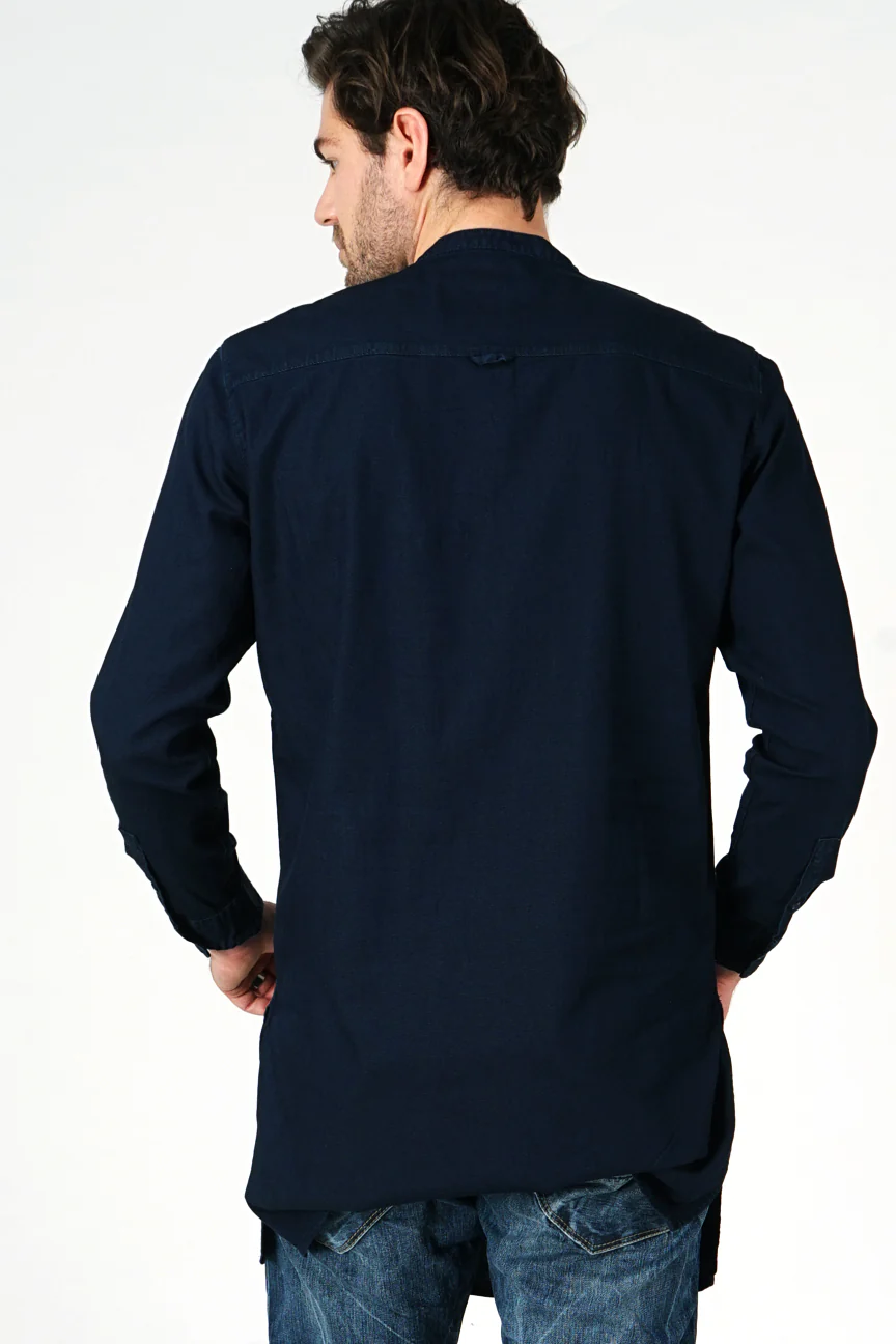Kemeja Koko Long Pragma Dark Blue - Image 3