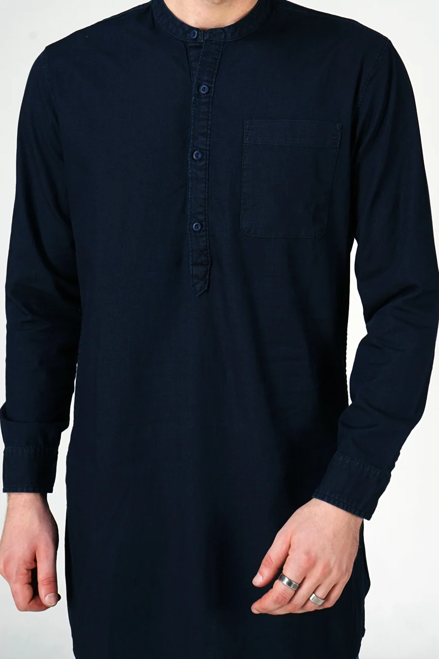 Kemeja Koko Long Pragma Dark Blue - Image 4
