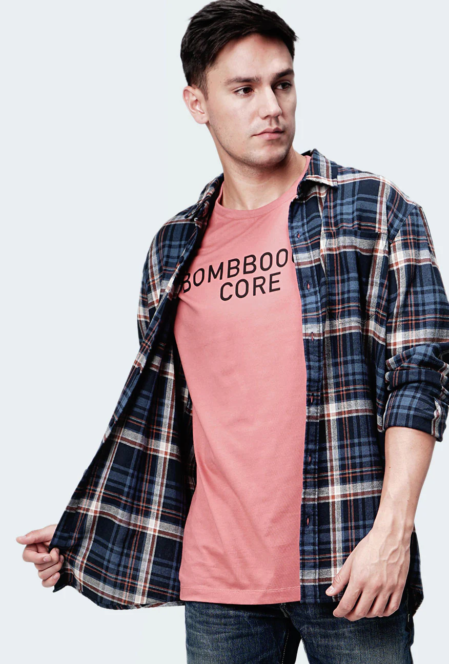 Kemeja Flanel Lopez Navy Blue