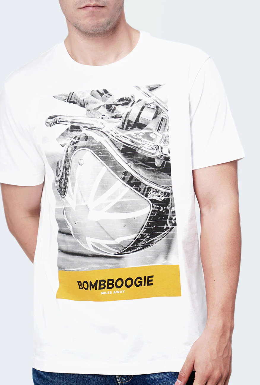 T-Shirt Lengan Pendek Luxel Offwhite - Image 2