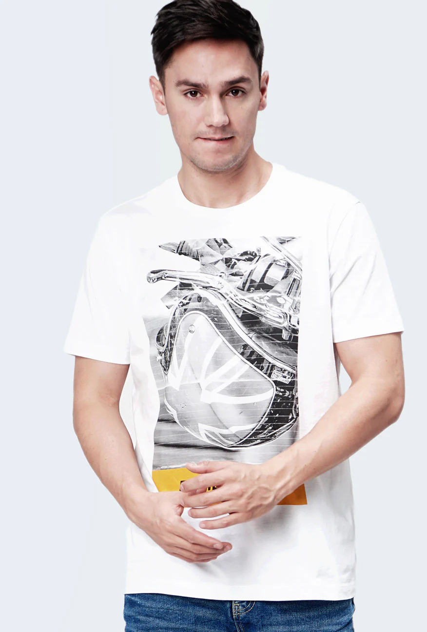 T-Shirt Lengan Pendek Luxel Offwhite - Image 4