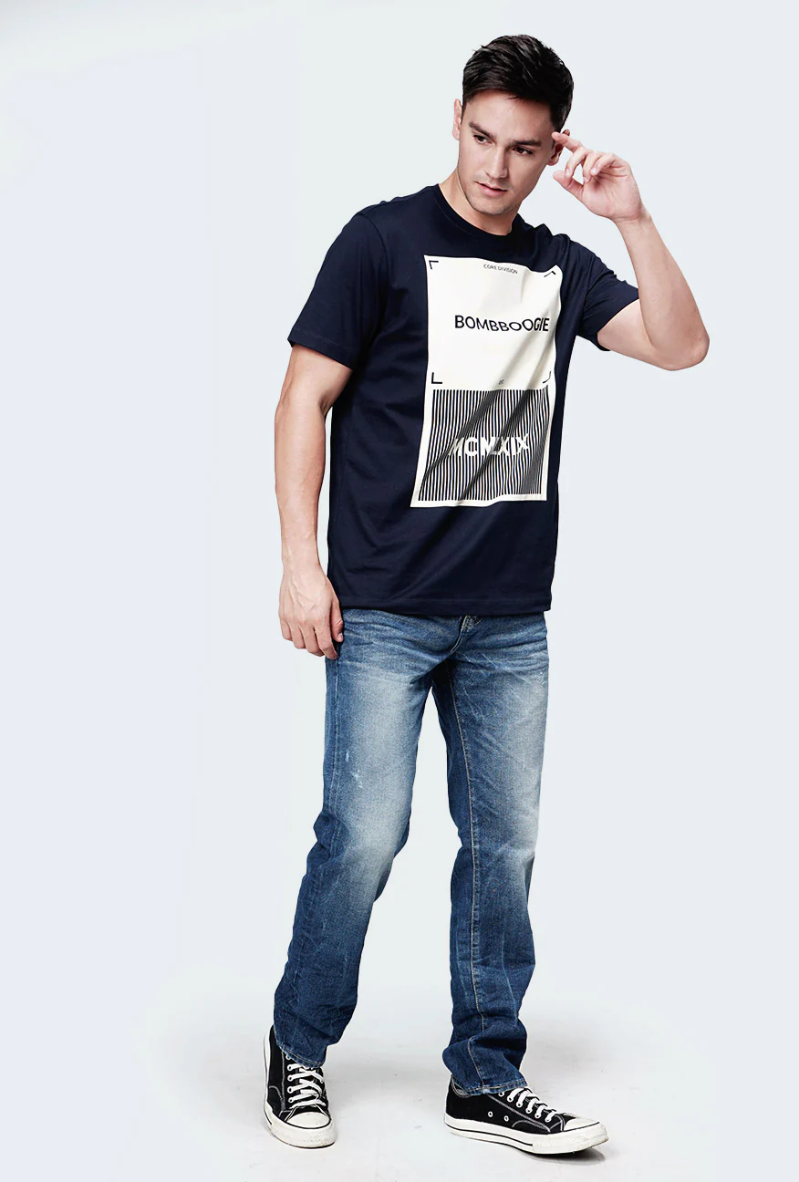 T-Shirt Lengan Pendek Machera Dark Navy - Image 3