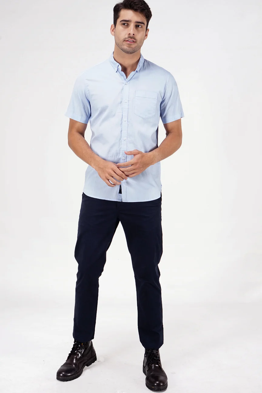 Kemeja Lengan Pendek Regular Magnus 19 Blue - Image 5