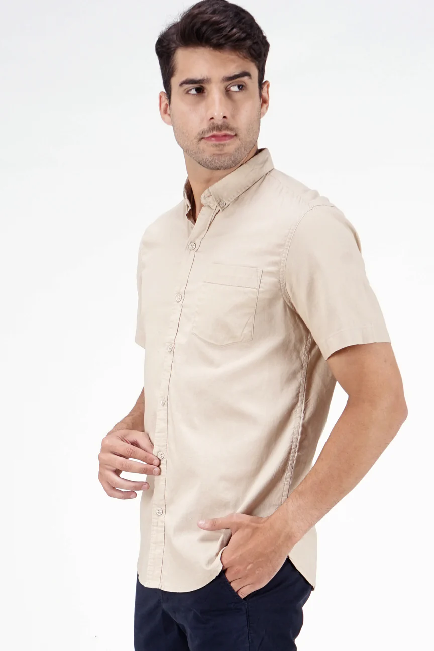 Kemeja Lengan Pendek Magnus 19 Khaki Regular - Image 2