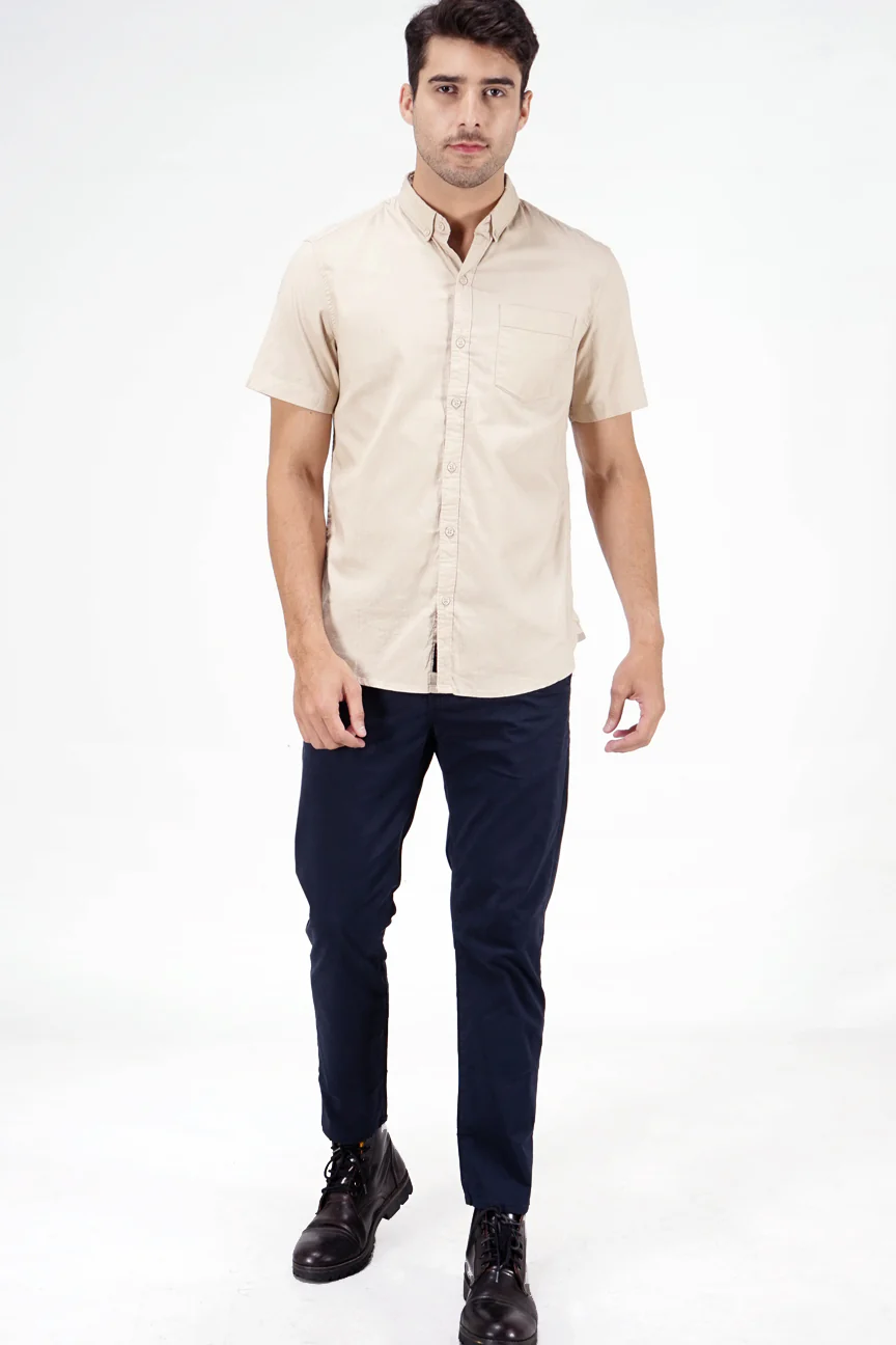 Kemeja Lengan Pendek Magnus 19 Khaki Regular - Image 5