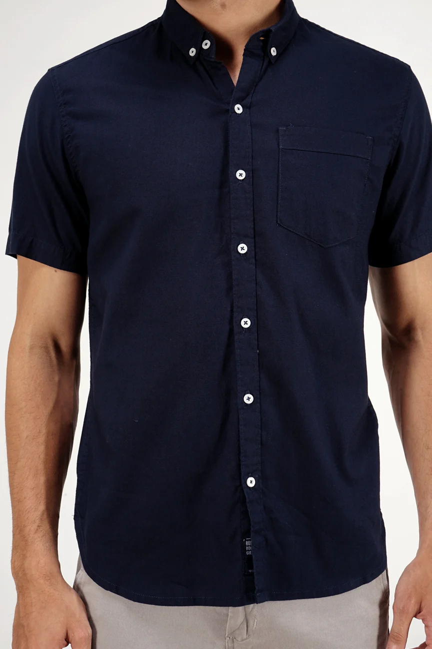 Kemeja Lengan Pendek Regular Magnus 19 Navy - Image 4