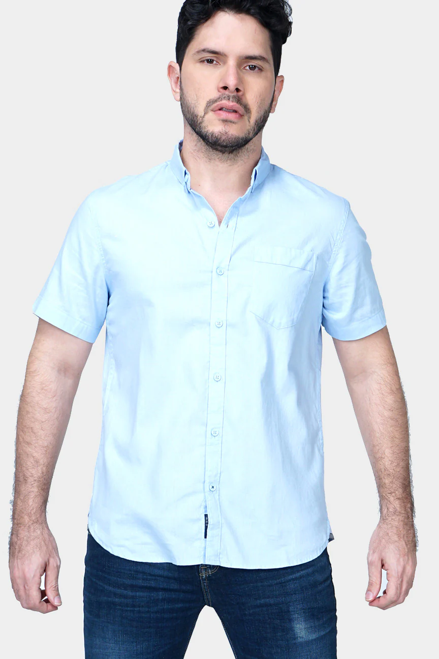 Kemeja Lengan Pendek Regular Magnus 20 Light Blue