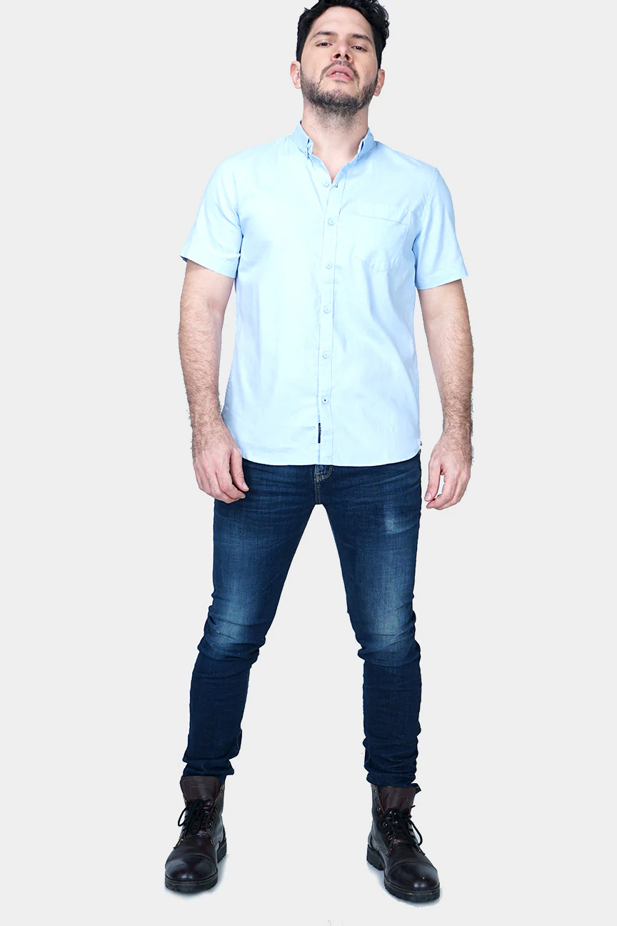 Kemeja Lengan Pendek Regular Magnus 20 Light Blue - Image 2