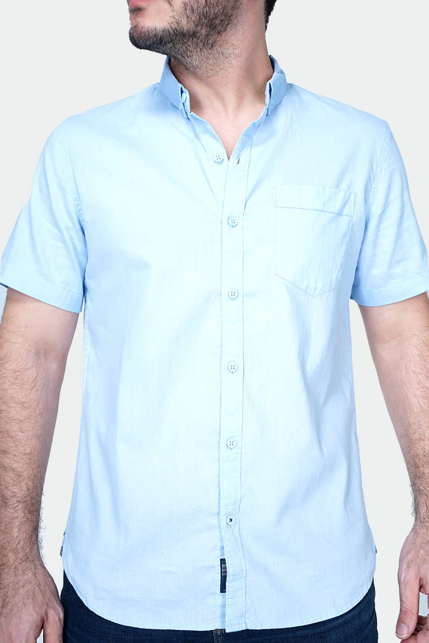 Kemeja Lengan Pendek Regular Magnus 20 Light Blue - Image 5