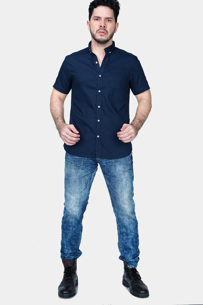 Kemeja Lengan Pendek Magnus 20 Navy Regular - Image 2