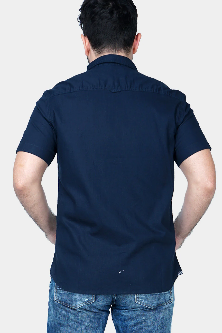 Kemeja Lengan Pendek Magnus 20 Navy Regular - Image 4